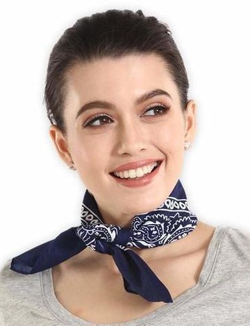 Бандана темно-синяя пейсли огурцы