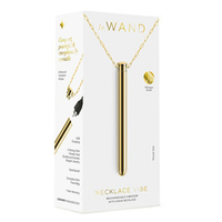 Золотистый вибростимулятор-кулон 9,5см на цепочке Le Wand Vibrating Necklace Gold LW-047-GD