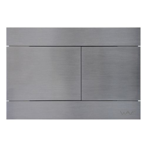 Кнопка смыва WAVE SS04-2 универсальная, САТИН, прямоугольная, НЕРЖ