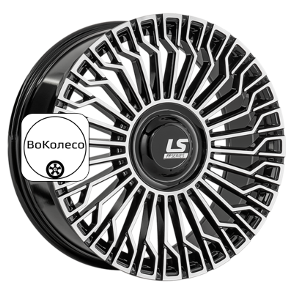 8,5x20/6x139,7 ET25 D106,1 RC99 BKF (конус, Колпак+лого) LS FlowForming
