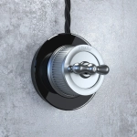 Выключатель на 4 положения двухклавишный (Матовый хром) Vintage WL19-01-05