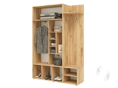 Прихожая Стелла (дуб крафт/белый глянец холодный)