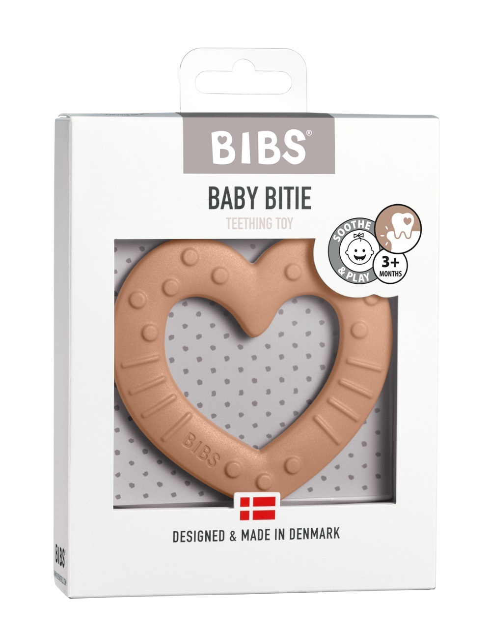 BIBS Baby Bitie Heart Peach