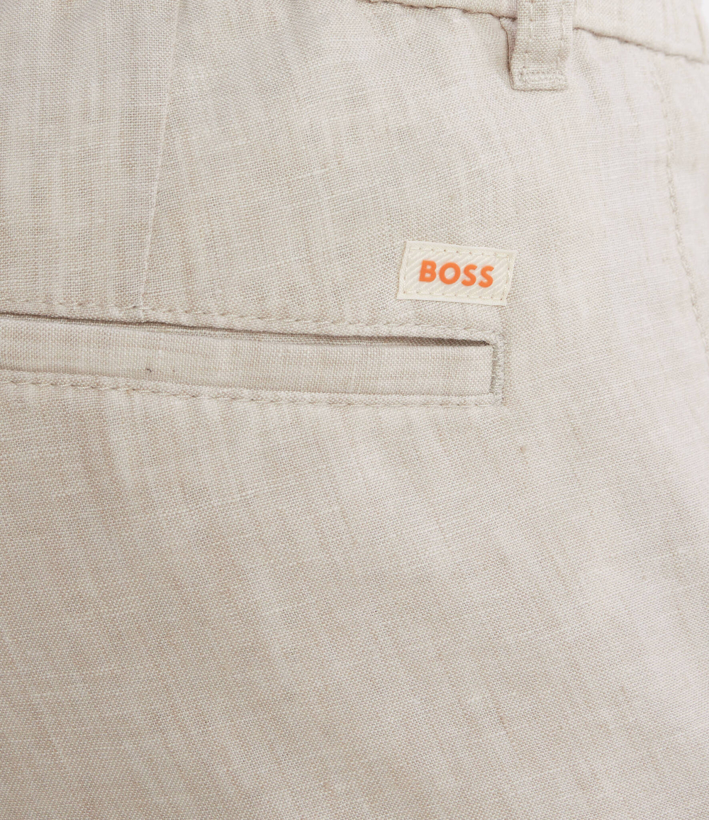Льняное шорты Chino BOSS ORANGE - бежевый(50513027)