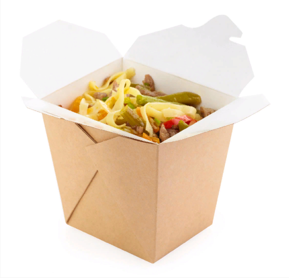 Коробка для лапши картонная склеенная ECO NOODLES gl 560 мл, 95х95х100 мм