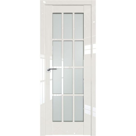 Межкомнатная дверь глянцевая Profil Doors 102L магнолия люкс остеклённая