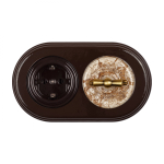 Рамка 2-х постовая, керамика, цвет коричневый BF2-620-02