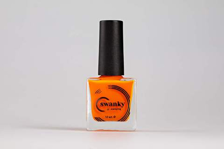 Лак для стемпинга Swanky Stamping №017, неоново-оранжевый , 10 мл.