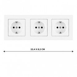 Розетка с заземлением и со шторкой Arte Milano SET06-3 SET06-3-40-1x3 white