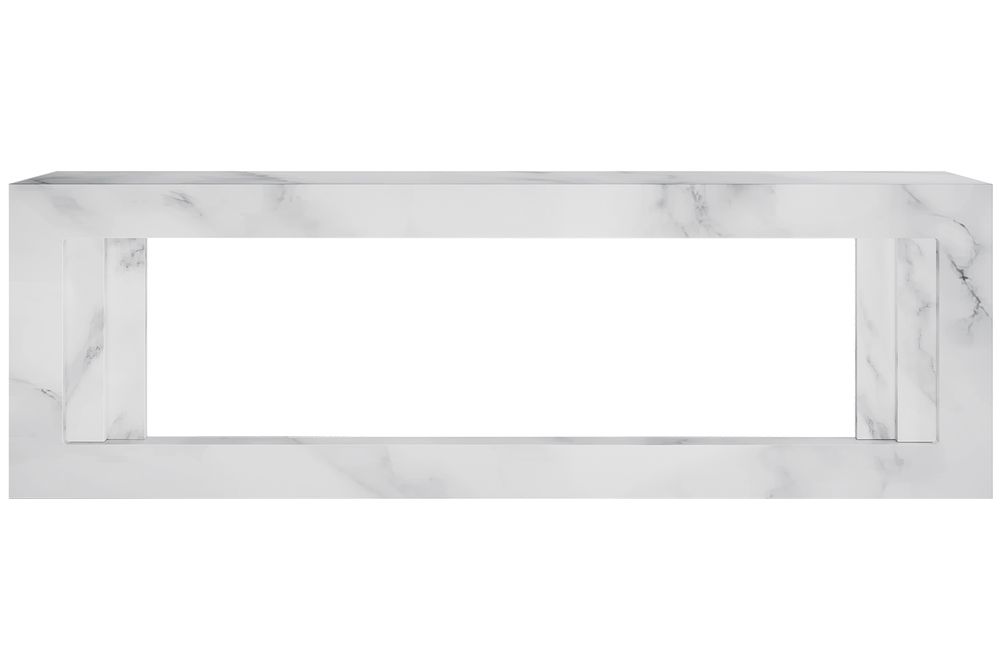 Портал Royal Flame Line 60 SFT White Marble (Разборный) - Белый мрамор