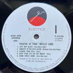 Винтажная виниловая пластинка LP Motley Crue Theatre Of Pain (Япония 1985) (Оби Copy)
