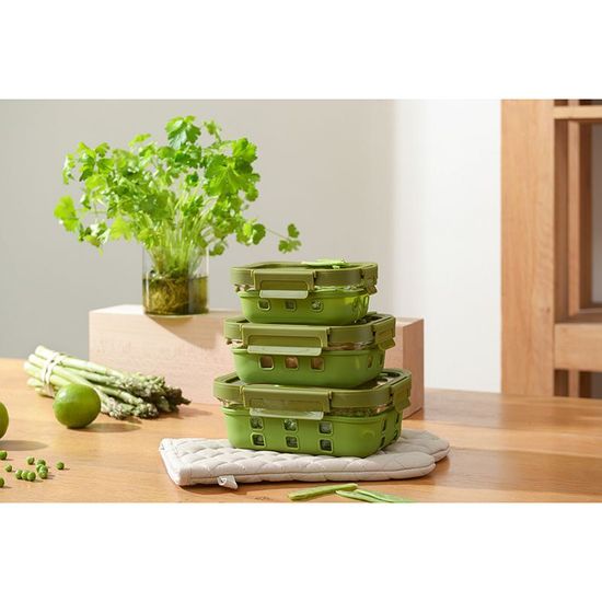 Контейнер для запекания, хранения и переноски продуктов Smart Solutions, 370 мл, зеленый