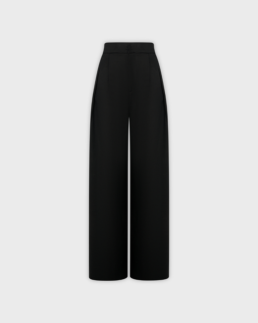 Брюки широкие из льна