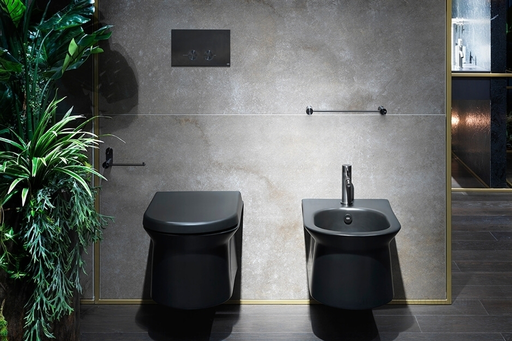 Полотенцедержатель Gessi 316, настенный, L600 мм, цвет Black Brushed Metal PVD