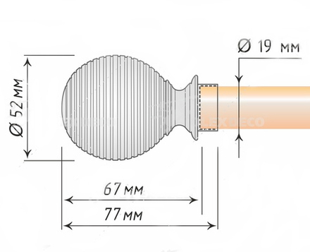 Наконечники "Торонто" d19 мм, цвет антик