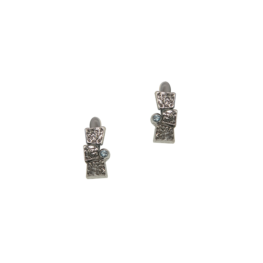 "Леви" серьги в серебряном покрытии из коллекции "Финляндия" от Jenavi  с английским замком