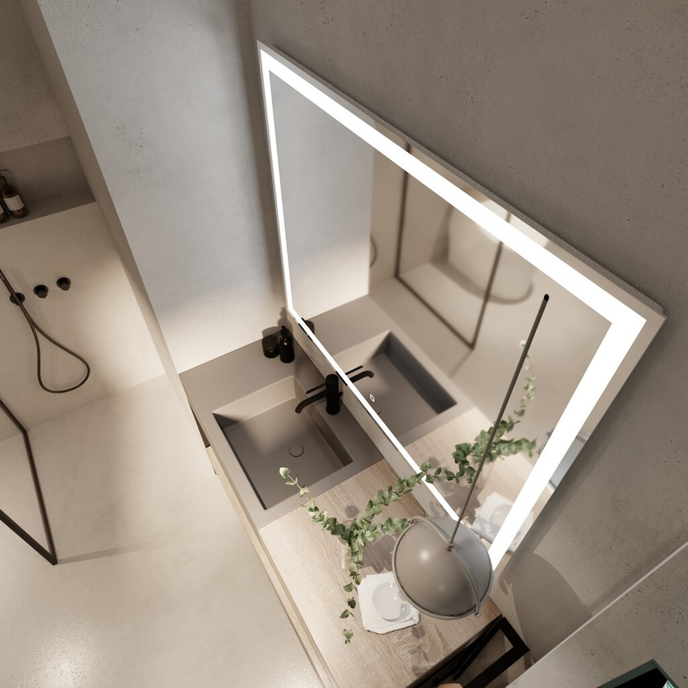 Зеркало MIXLINE "Ливия" 1000*800 (ШВ) сенсорный выключатель, светодиодная подсветка