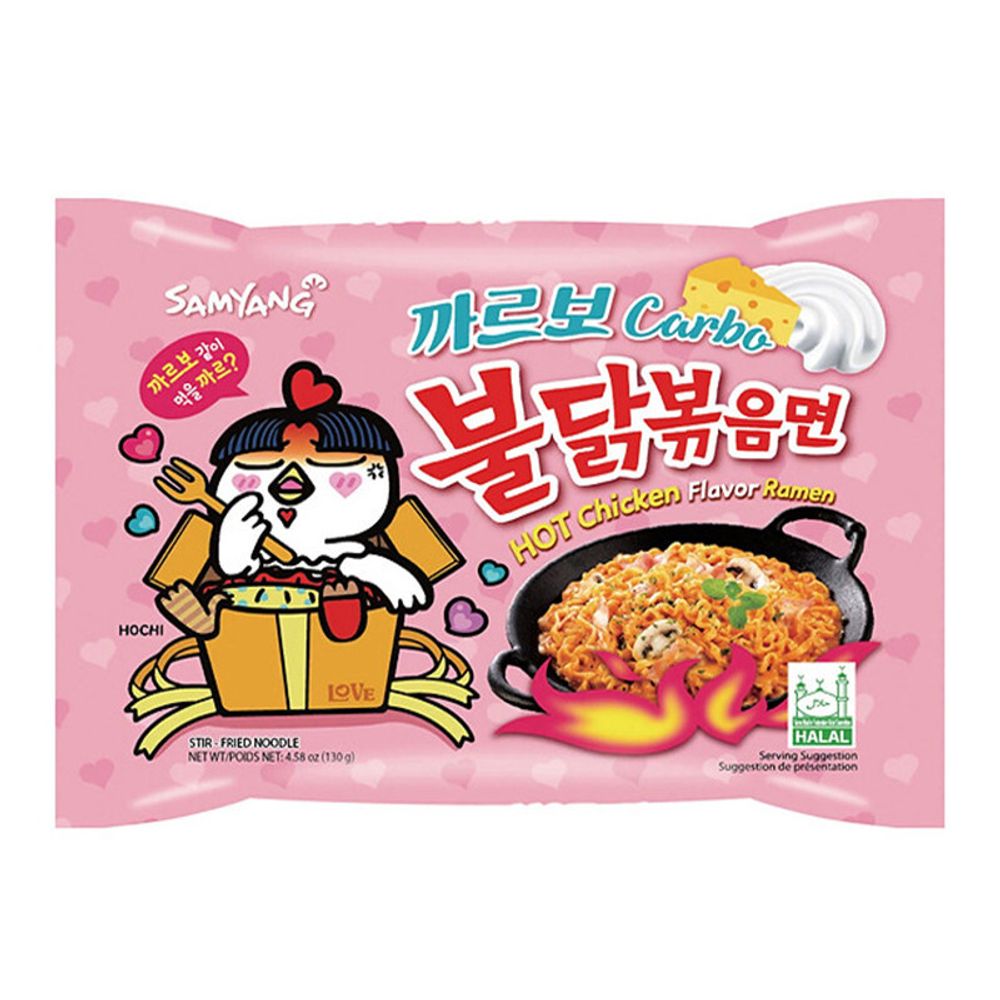 Лапша со вкусом острой курицы в соусе карбонара Samyang 5шт*130г