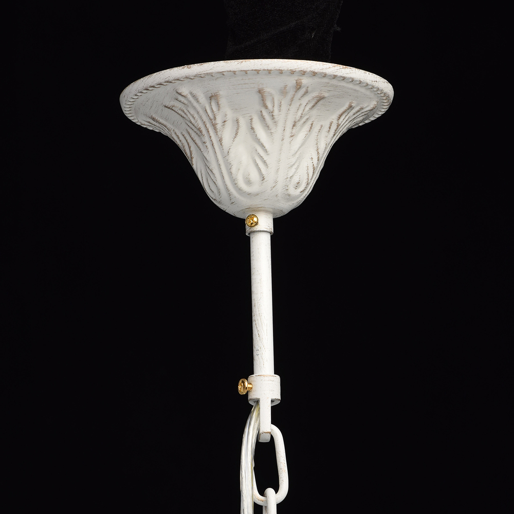 Люстра подвесная MW Light Виталина, 6 ламп Е14, 240 Вт, 12 м2, белая