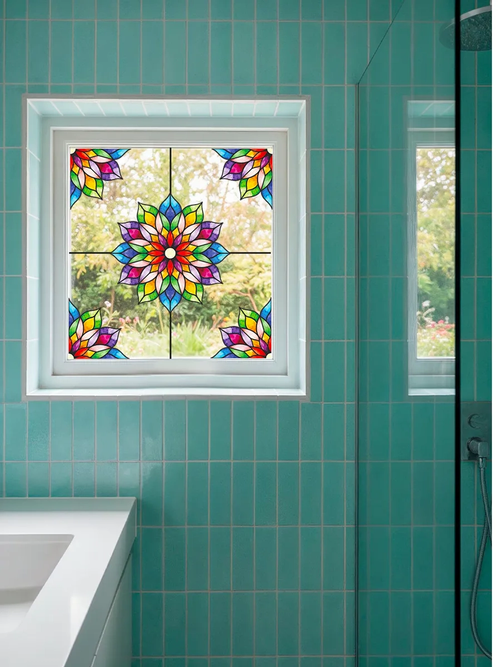 Витражная наклейка на окно