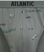 Мужские трусы слипы спорт Atlantic, набор 3 шт., хлопок, черные + черные + светлый хаки, 3MP-206