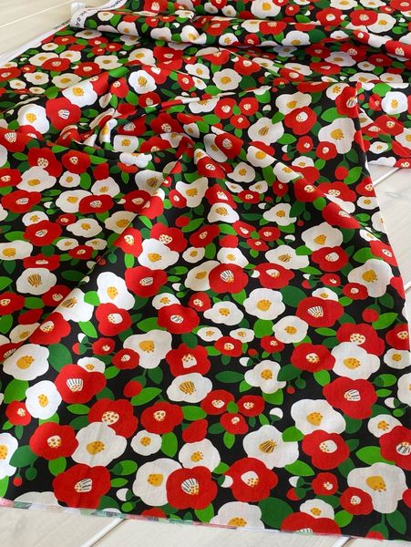 БЕЛО-КРАСНЫЕ ЦВЕТЫ, 100% хлопок, Handmade Fabrics 5