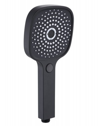 4011-1 Лейка для душа черный 12*26см (4-функций, кнопка) HANSEN (50/1шт)