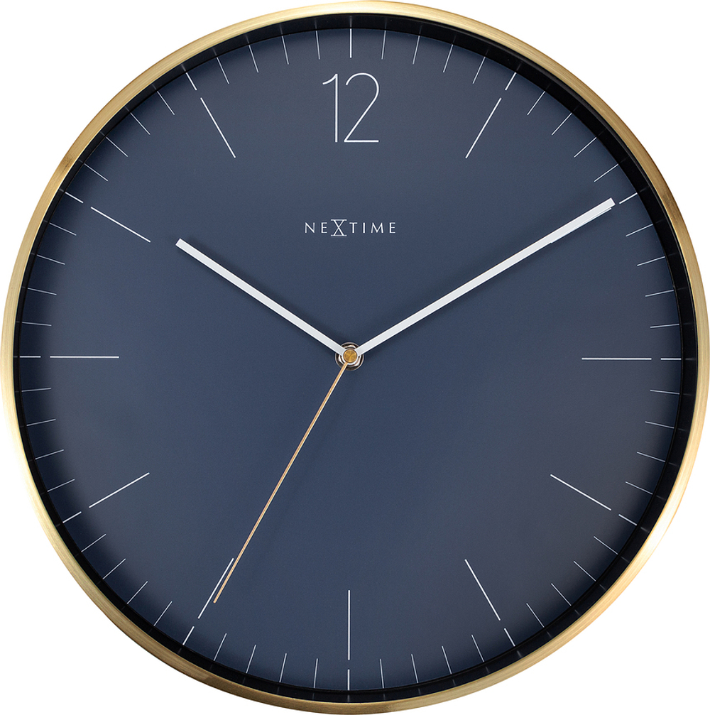 Настенные часы NeXtime Essential Gold, металл, 34 см