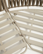 Уличный модульный диван Osani из алюминия экрю и веревки цвета таупе 274 см