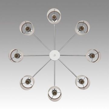 6585/8 MODERNI LN25 56 хром/бежевый, металл/текстиль, стекло Люстра подвесная E14 8*40W 220V ARNIKA