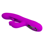 Лиловый вибромассажёр-кролик со стимуляцией точки G Yalanda - 23,9 см.