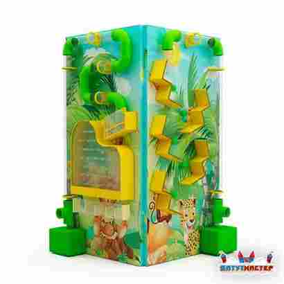 Детская интерактивная стена «Дикая тропа», 1,2×1,2×1,8 м