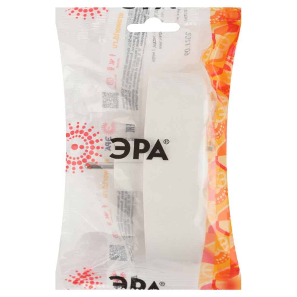 Разветвитель электрический ЭРА SPx-3e-W на 3 розетки с заземлением 16А белый | Тройники