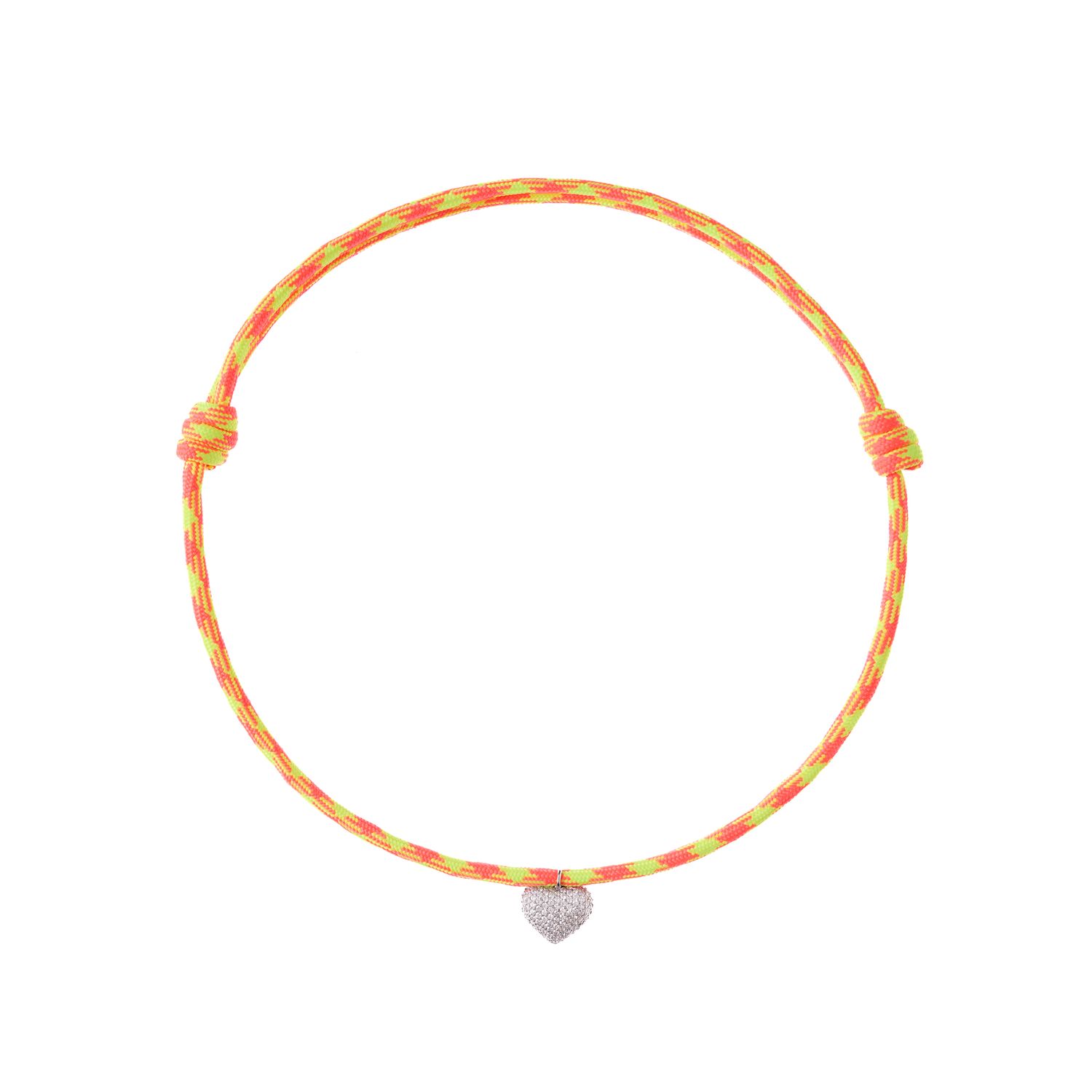 Колье Pave Heart On A Lace