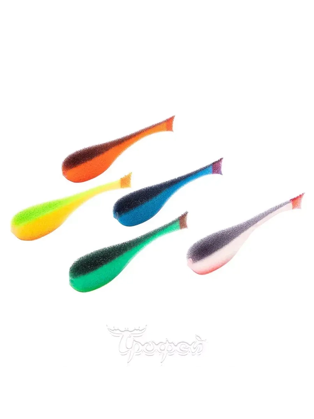 Набор рыбок поролоновых не оснащенных под офсет 12 см