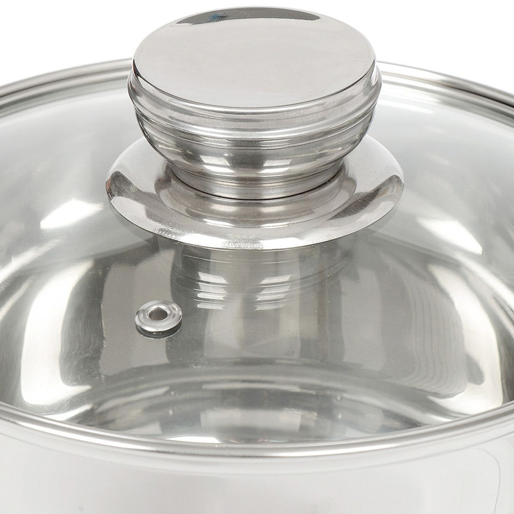 Набор посуды нерж, 6 пр, кастрюли 1.9,2.9,4.75 л, индукц, Daniks, Стандарт PR, SD-6-2