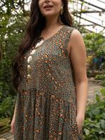 Сарафан Нерея (зеленый/лео) П15605-1М LT Collection