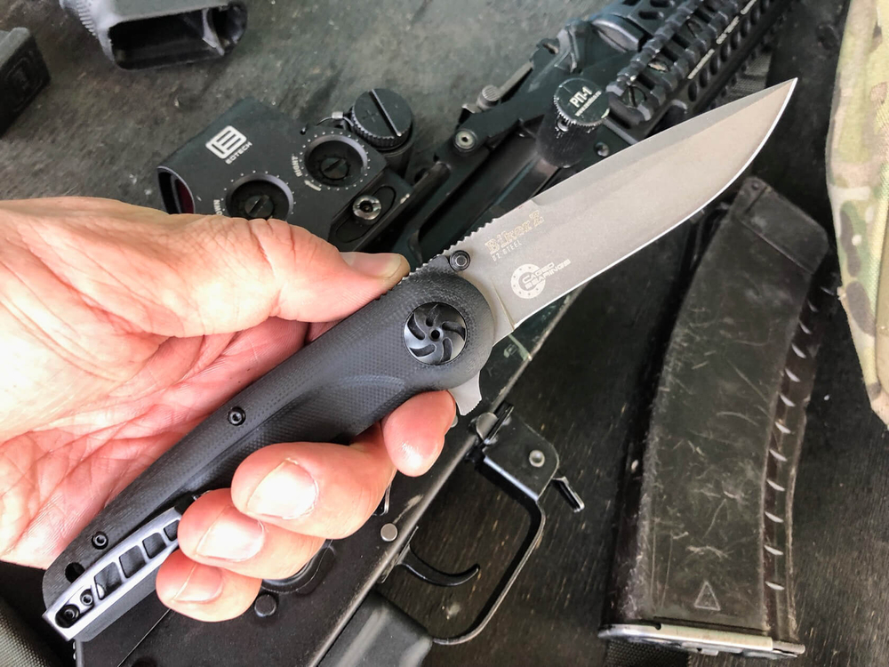 Складной нож Biker Z M390 (Cryo) StoneWash