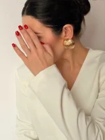 Серьги Луна, Золотые