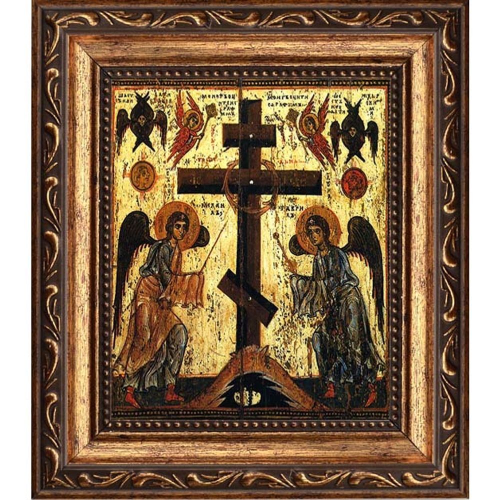 Поклонение Кресту ( Прославление Креста). Икона на холсте.