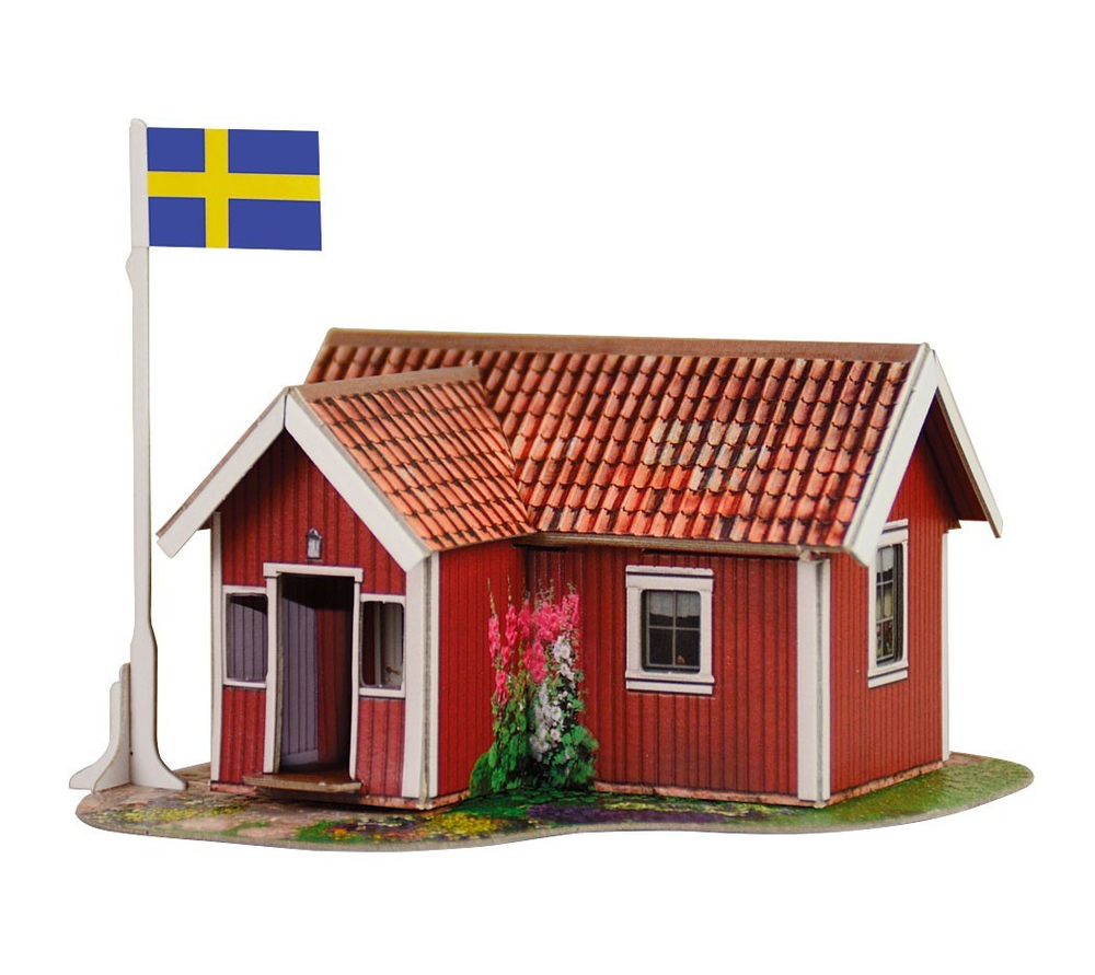 Умная Бумага "Шведский домик". Сборная модель из картона