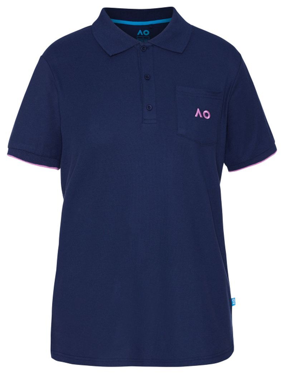 Женское поло Australian Open Polo Pocket AO Logo - navy