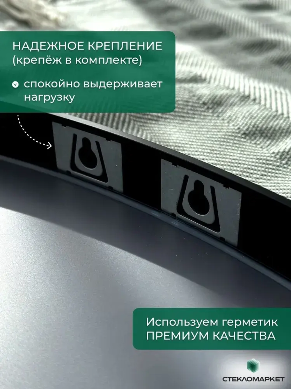Зеркало круглое настенное в алюминиевой раме, 40 х 40 см