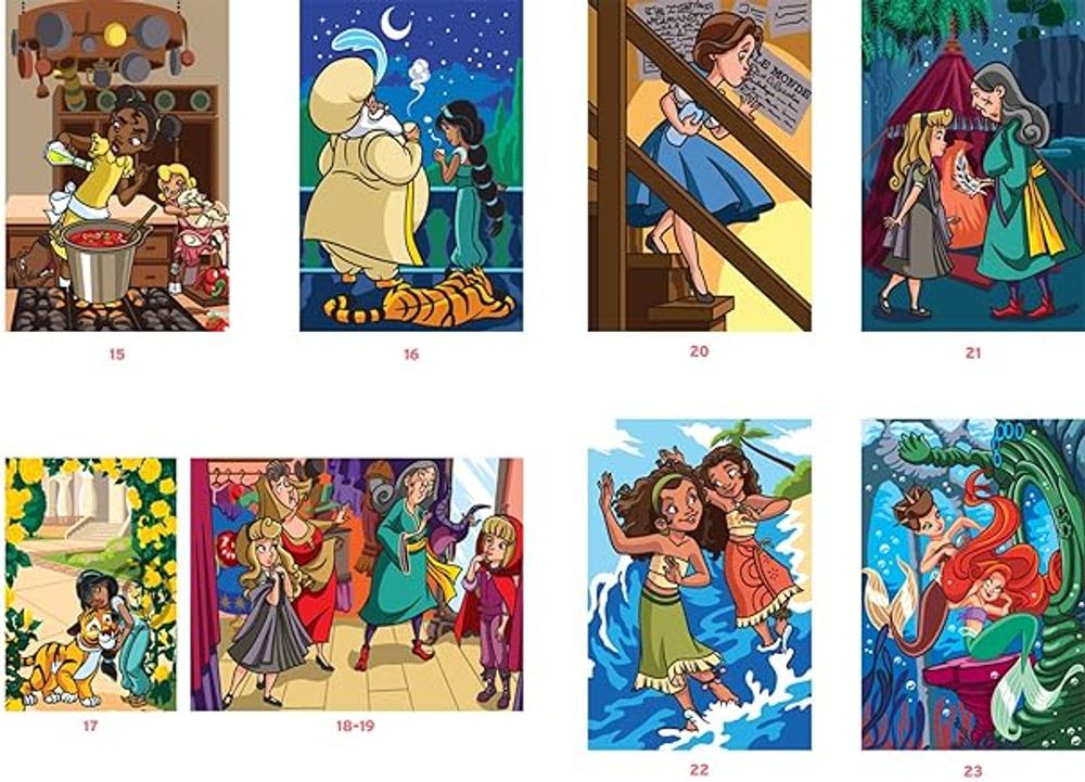 Hachette раскраска по номерам Coloriages au numéro -Раскраски-Petites princesses