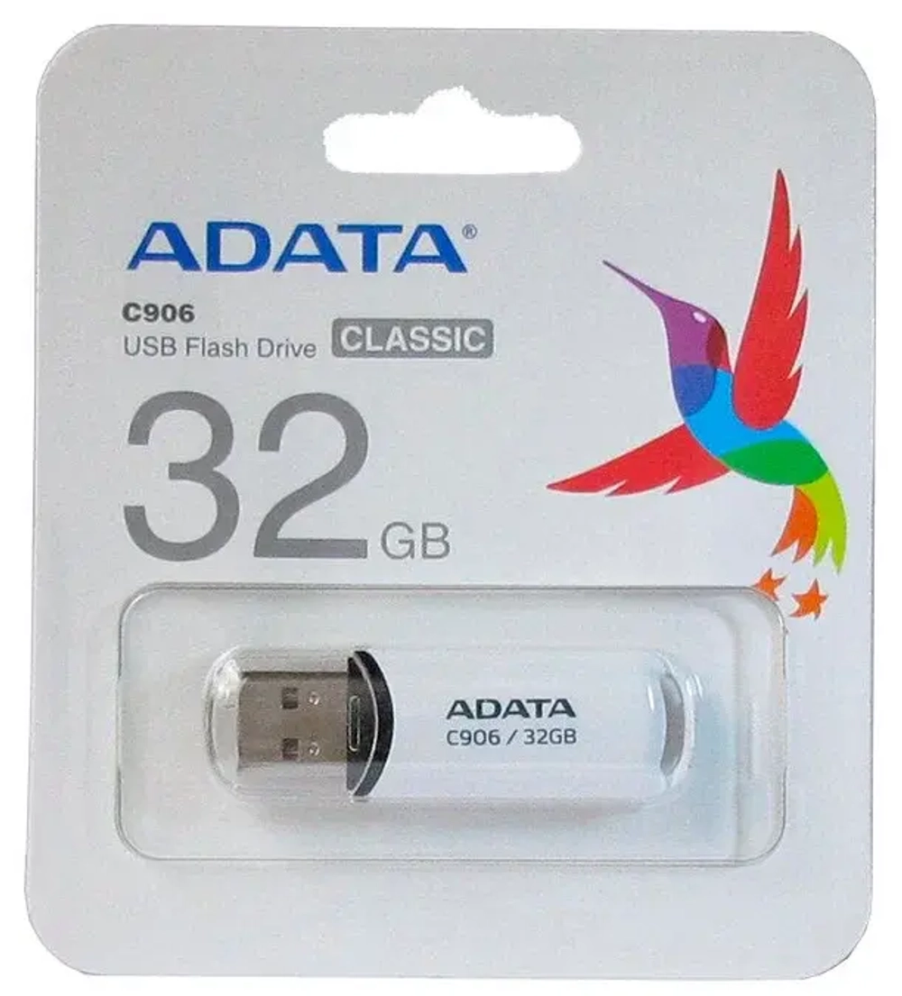 Флешка 32-GB ADATA C906 белый