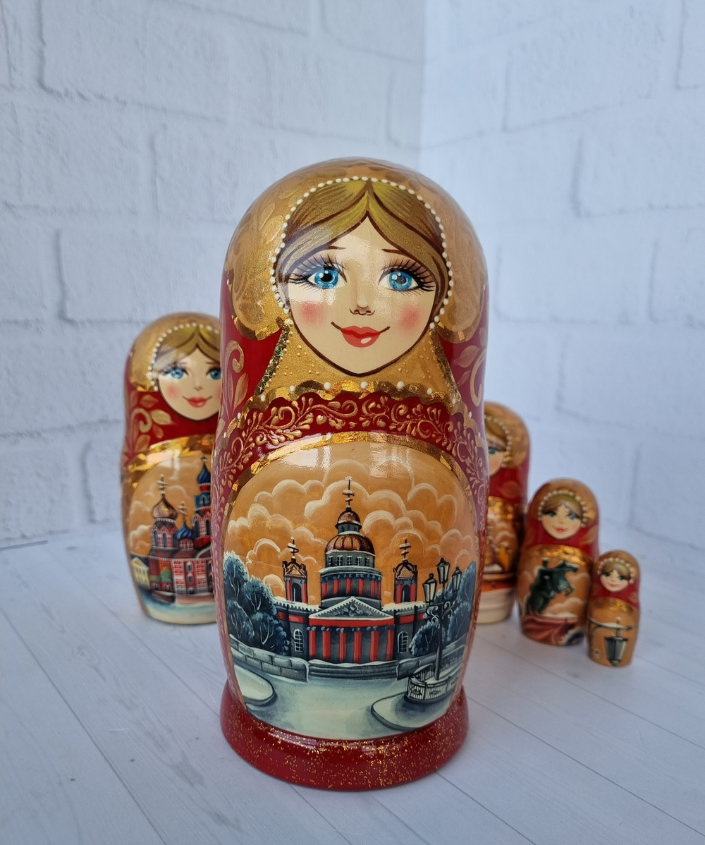 Матрёшка "Виды города" 5мест