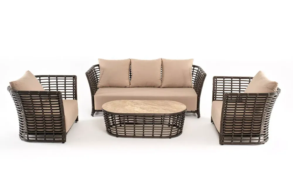 "Валенсия" лаунж-зона из искусственного ротанга, цвет бронзовый