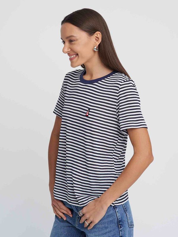 Футболка В Полоску бело-синяя - фото 13