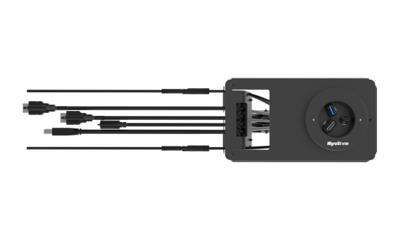 Wyrestorm IDB-300-BTN - кабельный лючок с кнопками управления, пассивный ретрактор, сквозные HDMI и USB-C и USB-A