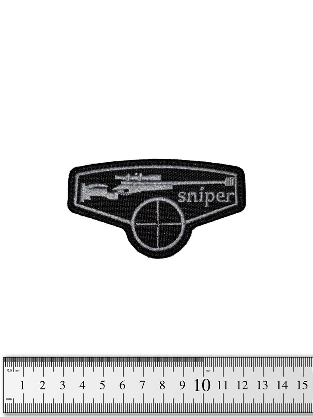 Шеврон Sniper вышивка. Чёрный